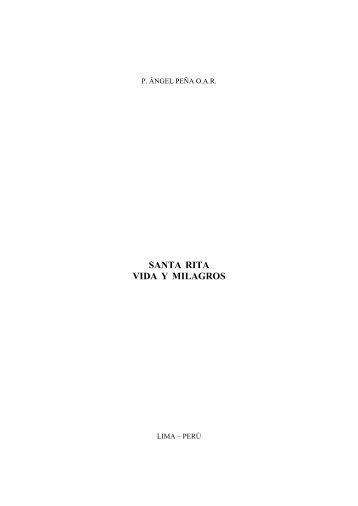 SANTA RITA VIDA Y MILAGROS - Autores Catolicos