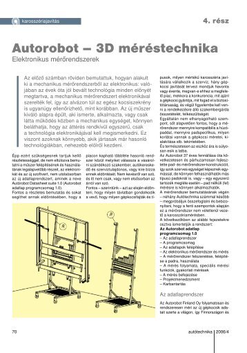 Autorobot – 3D méréstechnika - Autótechnika