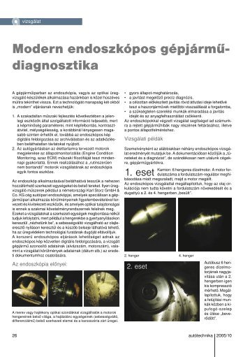 Modern endoszkópos gépjármű- diagnosztika - Autótechnika