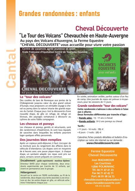 L'Auvergne à cheval