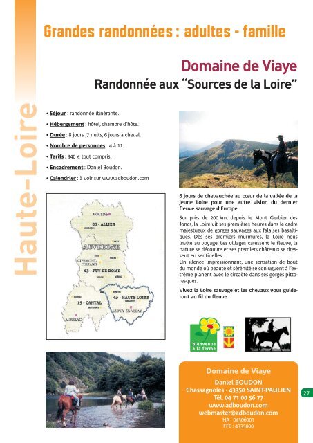 L'Auvergne à cheval