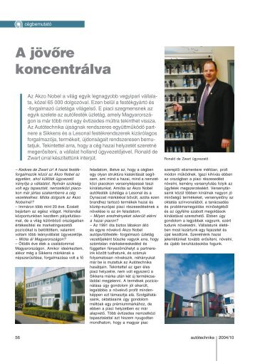 A jövőre koncentrálva - Autótechnika