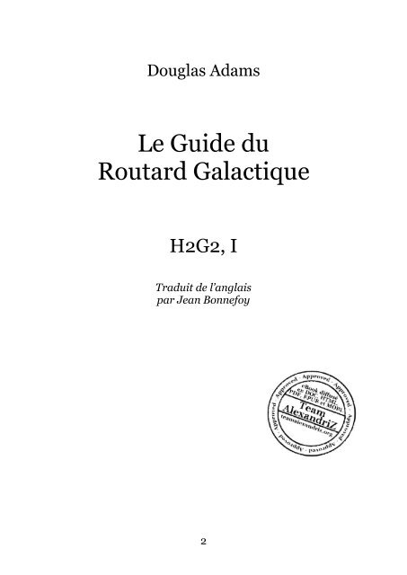 [H2G2-1] Le Guide du.. - Index of