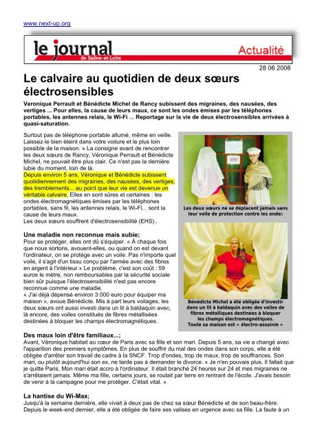 Le calvaire au quotidien de deux sœurs électrosensibles - Next-up