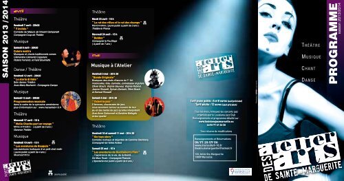 Programme de l'Atelier des arts