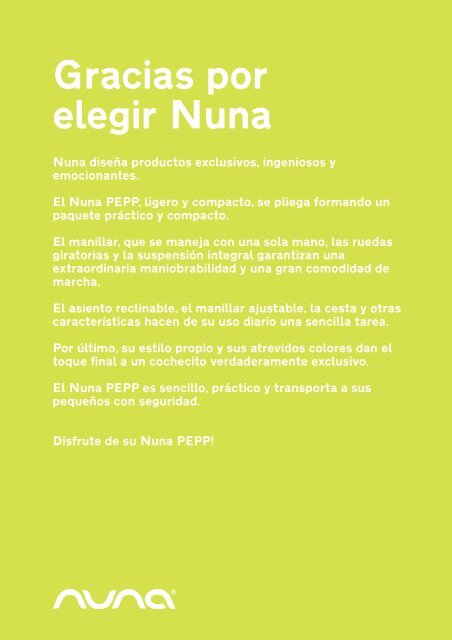 instruction manual - Nuna.eu