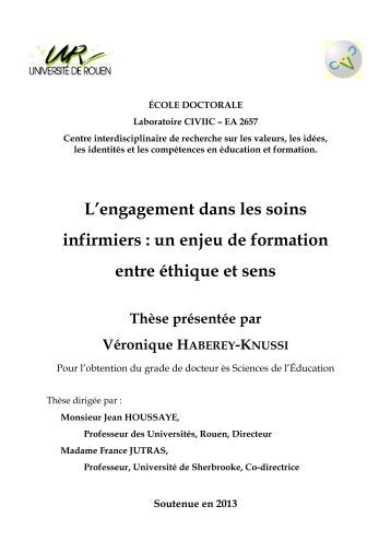 L'engagement dans les soins infirmiers - Université de Rouen