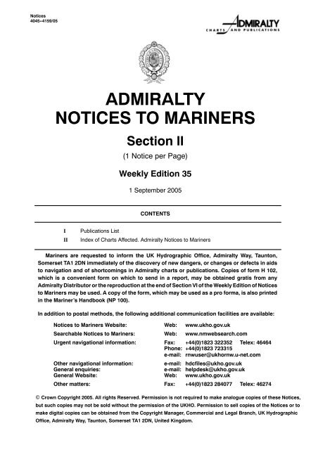 Chart Corrections Notice To Mariners