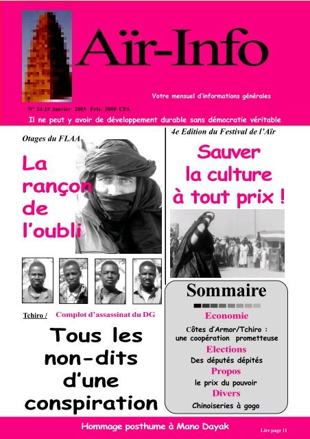 Aïr Info N°24-25 - Groupe de presse Aïr Info Niger