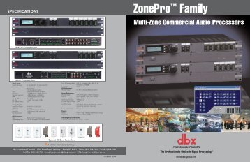 DBX ZonePro Brochure (pdf)
