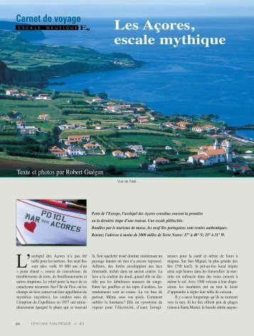 Les Açores, escale mythique – Robert Guégan - L'Escale Nautique