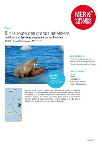 Sur la route des grands baleiniers - Mer et Voyages