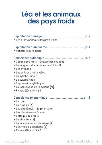 Léa et les animaux des pays froids - La Classe
