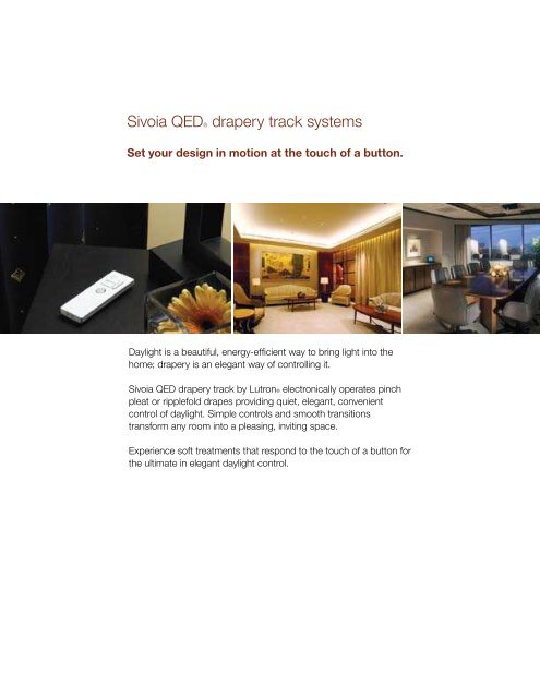 Sivoia QED® drapery systems |applications - Avd.co.nz