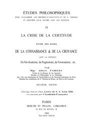 DE LA CONNAISSANCE & DE LA CROYANCE - Thomas d'Aquin en ...