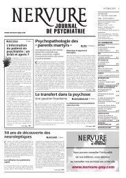 Octobre - Nervure Journal de Psychiatrie