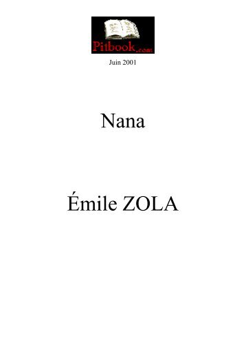 Nana Émile ZOLA - Pitbook.com