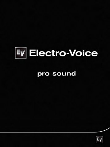 Electro Voice Catalog (pdf) - Loyola Enterprises Inc. Audio Visual ...