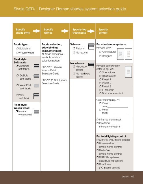 Sivoia QED® |specification guide - Loyola Enterprises Inc. Audio ...