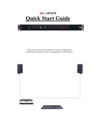 DBX AFS 224 Quick Start Guide