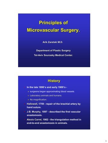 Principles of Microvascular Surgery.