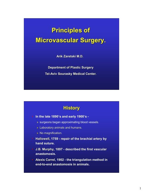 Principles of Microvascular Surgery.