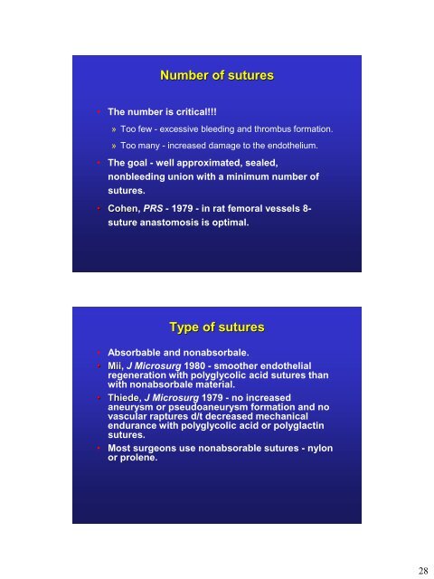 Principles of Microvascular Surgery.