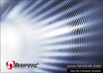 Honda CBR 600 RR (2006) Slip-On Exhaust System - tecnomoto.gr