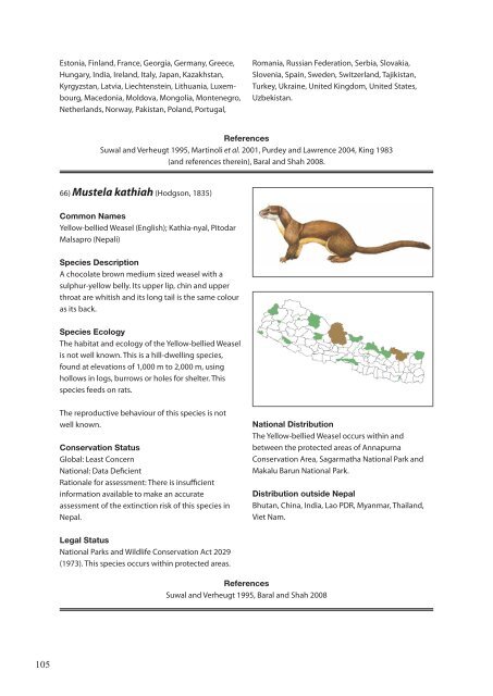 The Status of Nepal's Mammals: The National Red List Series - IUCN