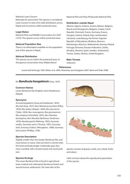 The Status of Nepal's Mammals: The National Red List Series - IUCN