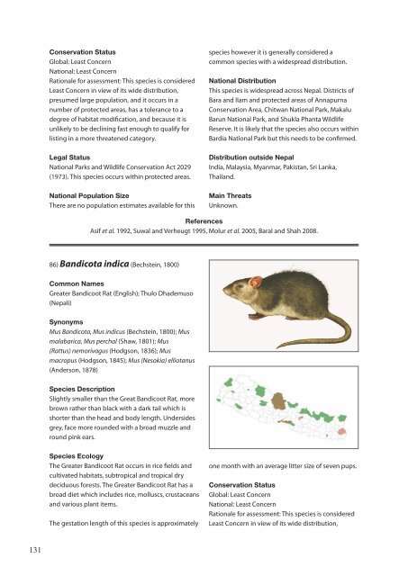 The Status of Nepal's Mammals: The National Red List Series - IUCN