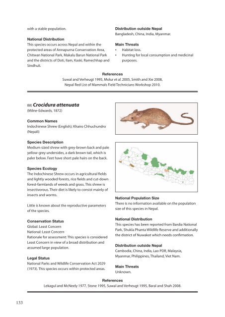 The Status of Nepal's Mammals: The National Red List Series - IUCN