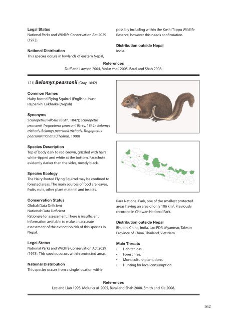 The Status of Nepal's Mammals: The National Red List Series - IUCN