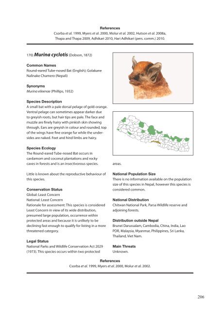 The Status of Nepal's Mammals: The National Red List Series - IUCN