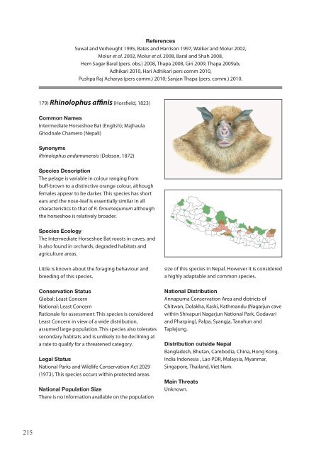 The Status of Nepal's Mammals: The National Red List Series - IUCN