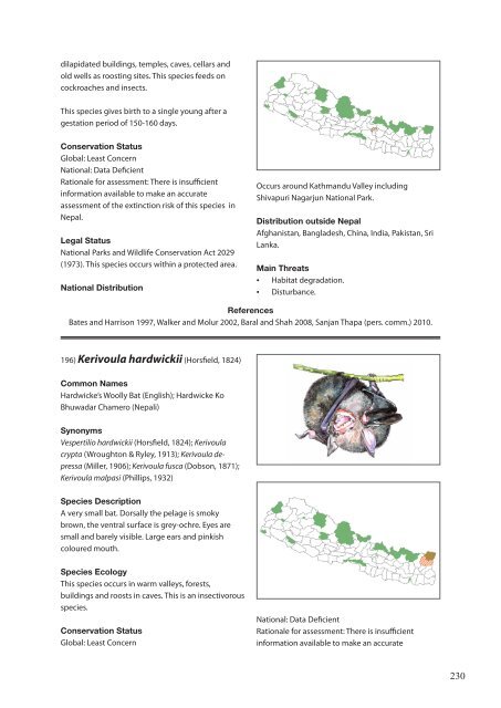 The Status of Nepal's Mammals: The National Red List Series - IUCN