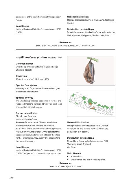 The Status of Nepal's Mammals: The National Red List Series - IUCN