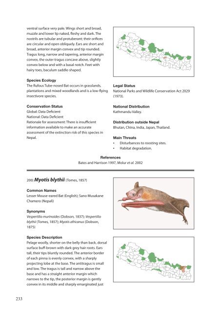 The Status of Nepal's Mammals: The National Red List Series - IUCN