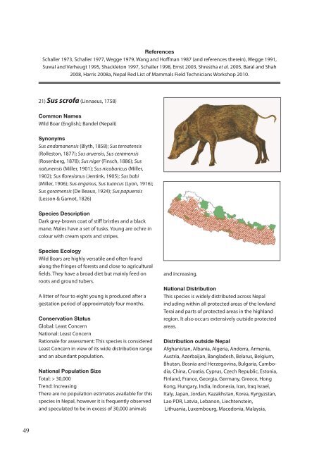 The Status of Nepal's Mammals: The National Red List Series - IUCN