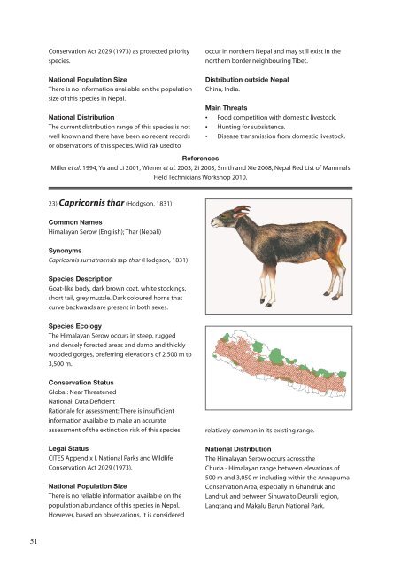 The Status of Nepal's Mammals: The National Red List Series - IUCN