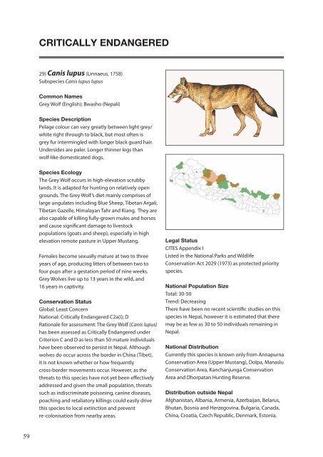 The Status of Nepal's Mammals: The National Red List Series - IUCN