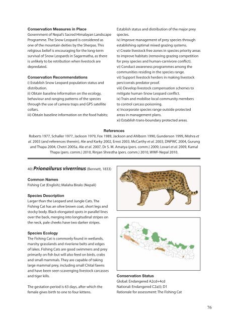 The Status of Nepal's Mammals: The National Red List Series - IUCN