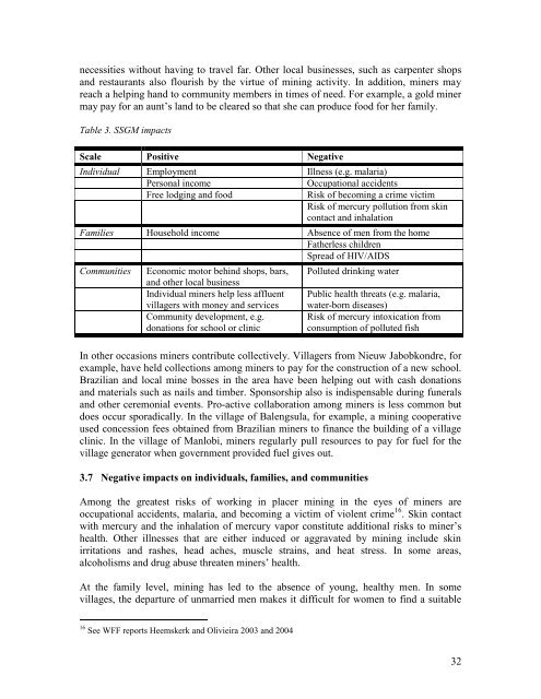 SITUATION ANALYSIS OF THE SMALL-SCALE GOLD ... - WWF