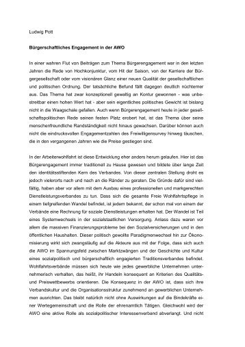 Ludwig Pott Bürgerschaftliches Engagement in der AWO In ... - BBE