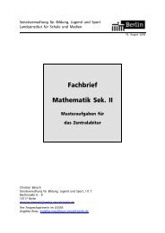 Fachbrief 2 - Mathematik - Bildungsserver Berlin - Brandenburg