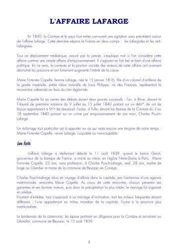 L'affaire Lafarge.pdf - Archives départementales Corrèze