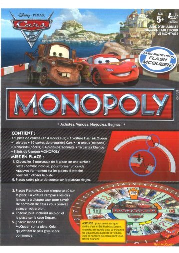 règle du Monopoly Cars 2