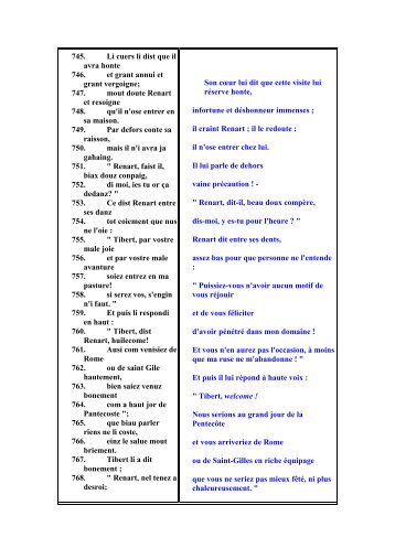 747. mout doute Renart et resoigne 748. qu'il - Isefc
