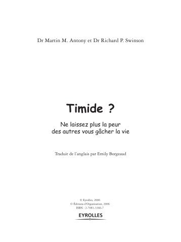 Timide ? - Éditions Eyrolles