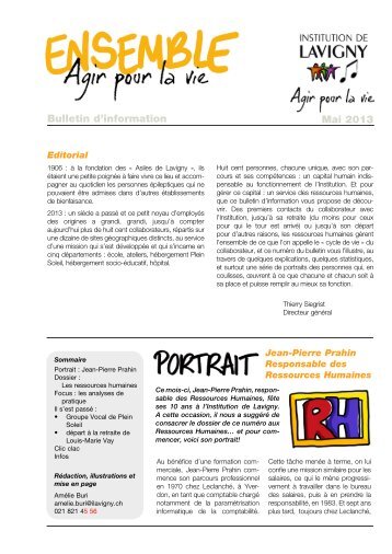 Télécharger le bulletin d'information - Institution de Lavigny